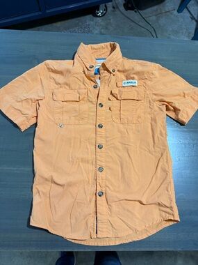 Magellan Outdoors kids Short-Sleeve Button-Down Shirt - Orange